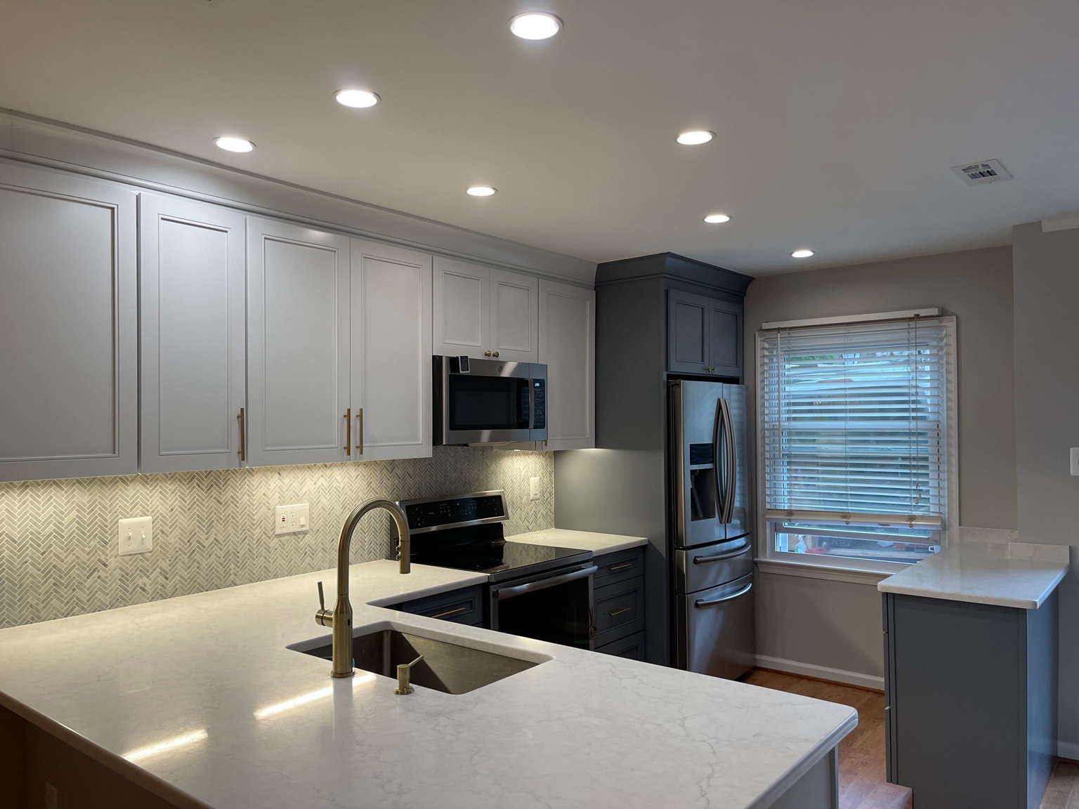 Modern gray kitchen renovation